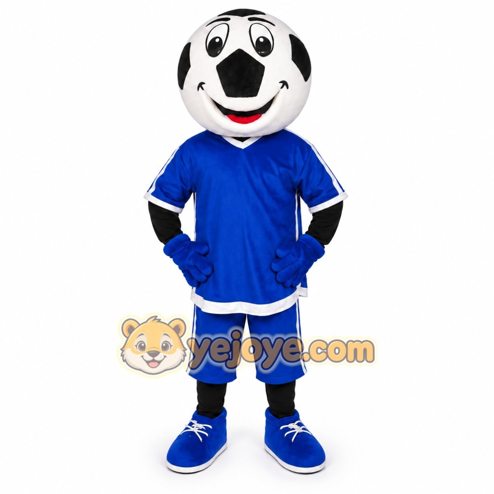 Blue Football Mascot Costume Blue Football Mascot Costume