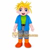 Blond Cartoon Boy Mascot Costume Blond Cartoon Boy Mascot Costume