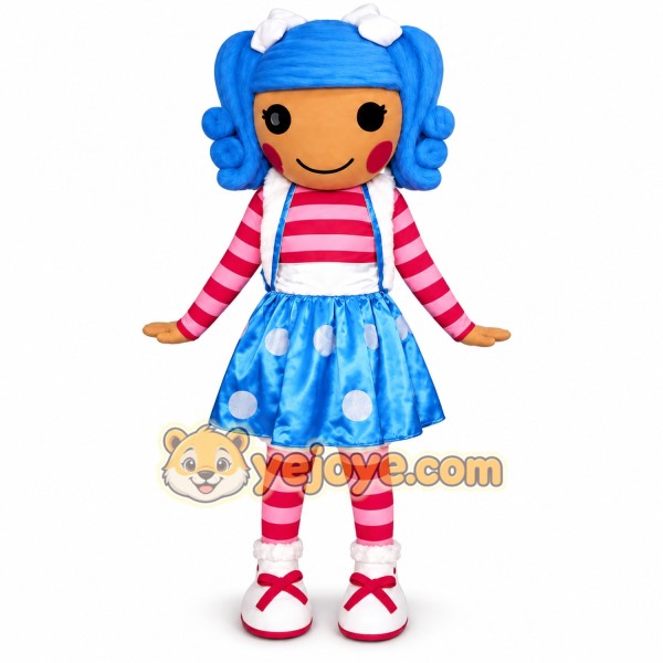 Blue Hair Little Girl Mascot Costume