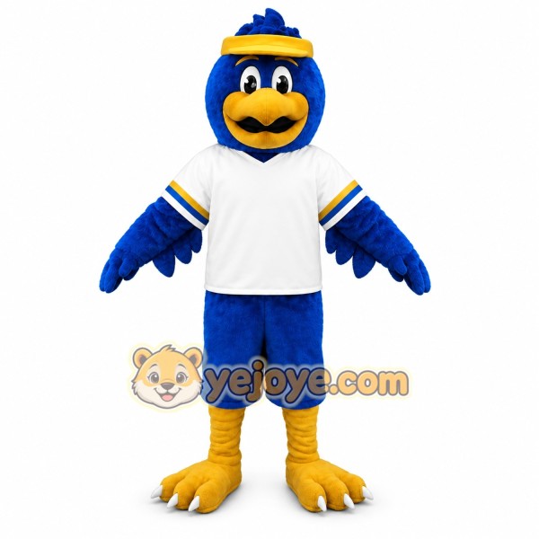 Blue Hawk Mascot Costume Eagle _ Falcon
