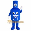 Blue Dreidel Mascot Costume Blue Dreidel Mascot Costume