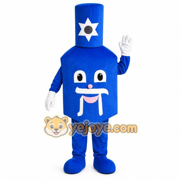 Blue Dreidel Mascot Costume