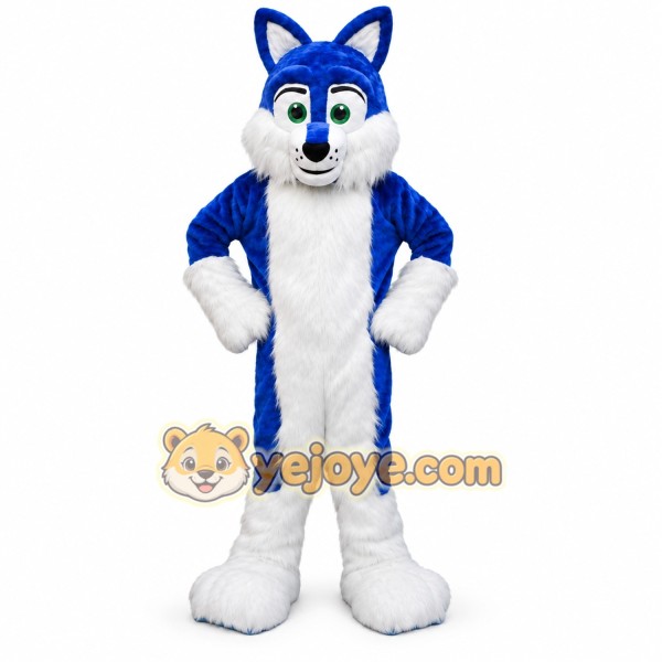 Blue Husky Dog Mascot Costume Adult Halloween Costume