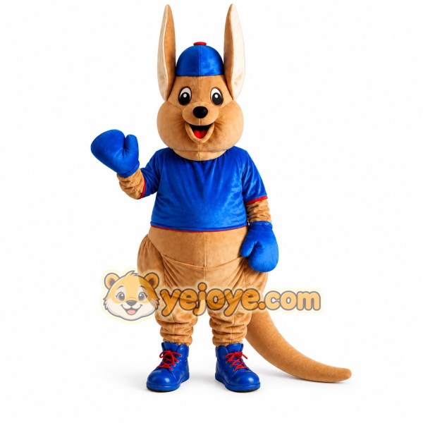 Blue Kangroo Mascot Costume Blue Kangroo Mascot Costume