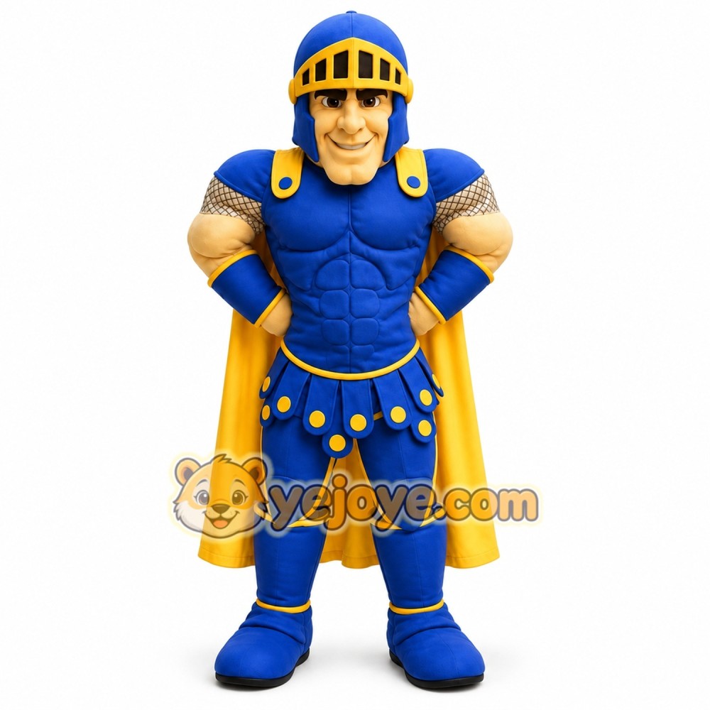 Blue Knight Mascot Costume Blue Knight Mascot Costume