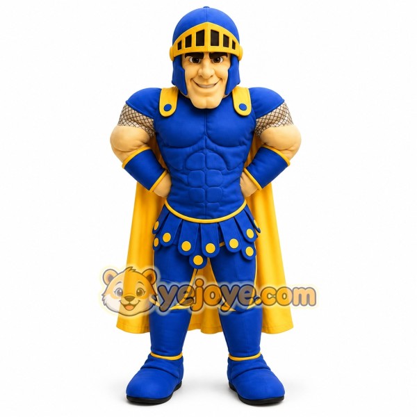 Blue Knight Mascot Costume