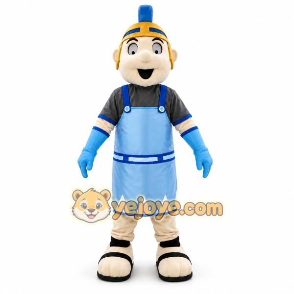 Blue Knight Spartan Mascot Costume Trojan Cosplay Costume