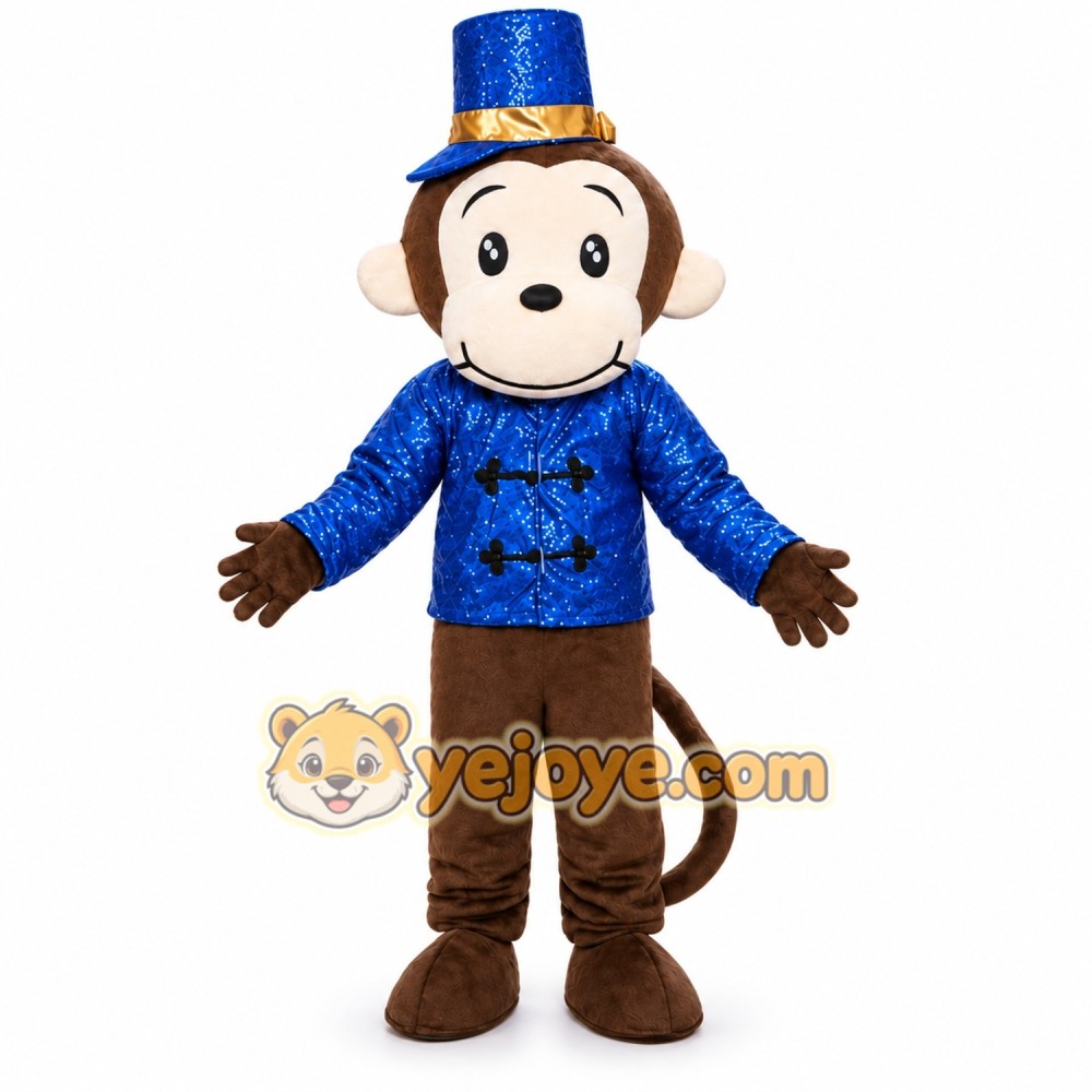 Blue Monkey Mascot Costume Blue Monkey Mascot Costume