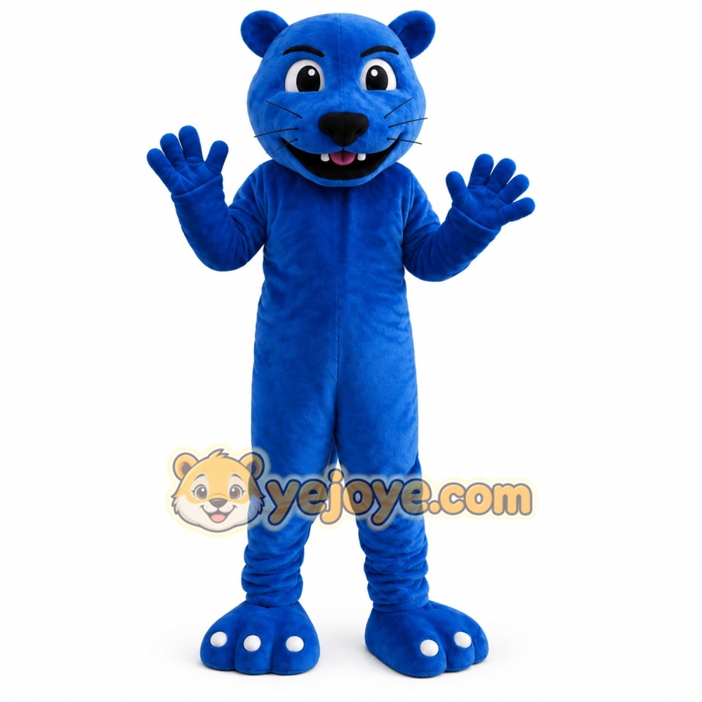 Blue Panther Lion Mascot Costume