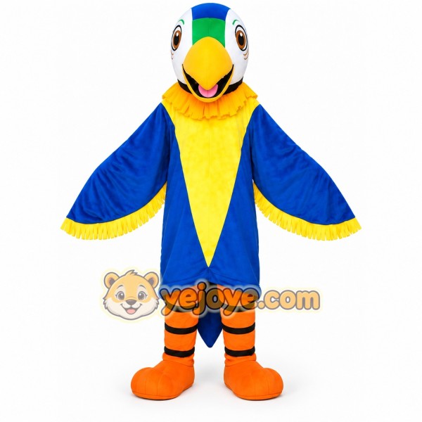 Blue Parrot Animal Cartoon Mascot Costume