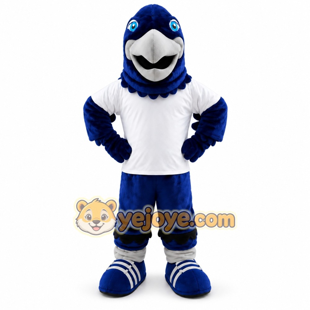Blue Plush Eagle _ Falcon _ Hawk Mascot Costume Blue Plush Eagle _ Falcon _ Hawk Mascot Costume