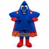 Blue Super Star Mascot Costume Blue Super Star Mascot Costume