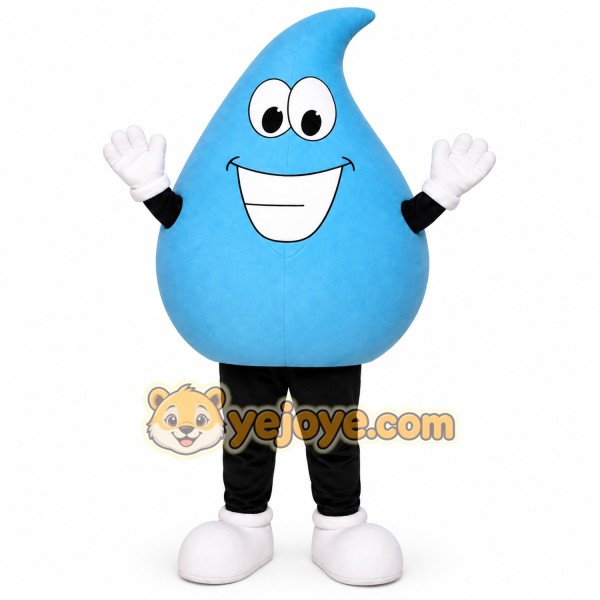 Blue Water Drop Mascot Costume