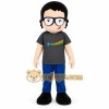 Boy Mascot Costume With Glasses