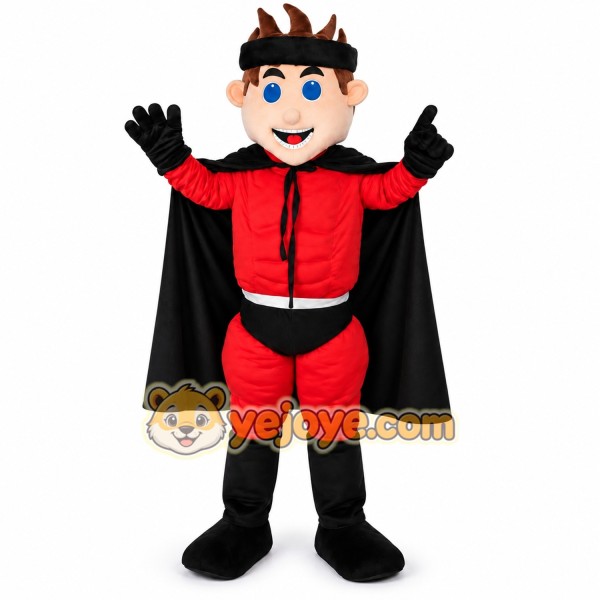 Boy Surperman Mascot Hero Costume