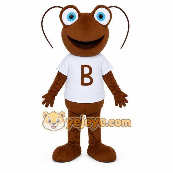 Brown Ant Mascot Costume Cartoon Ant