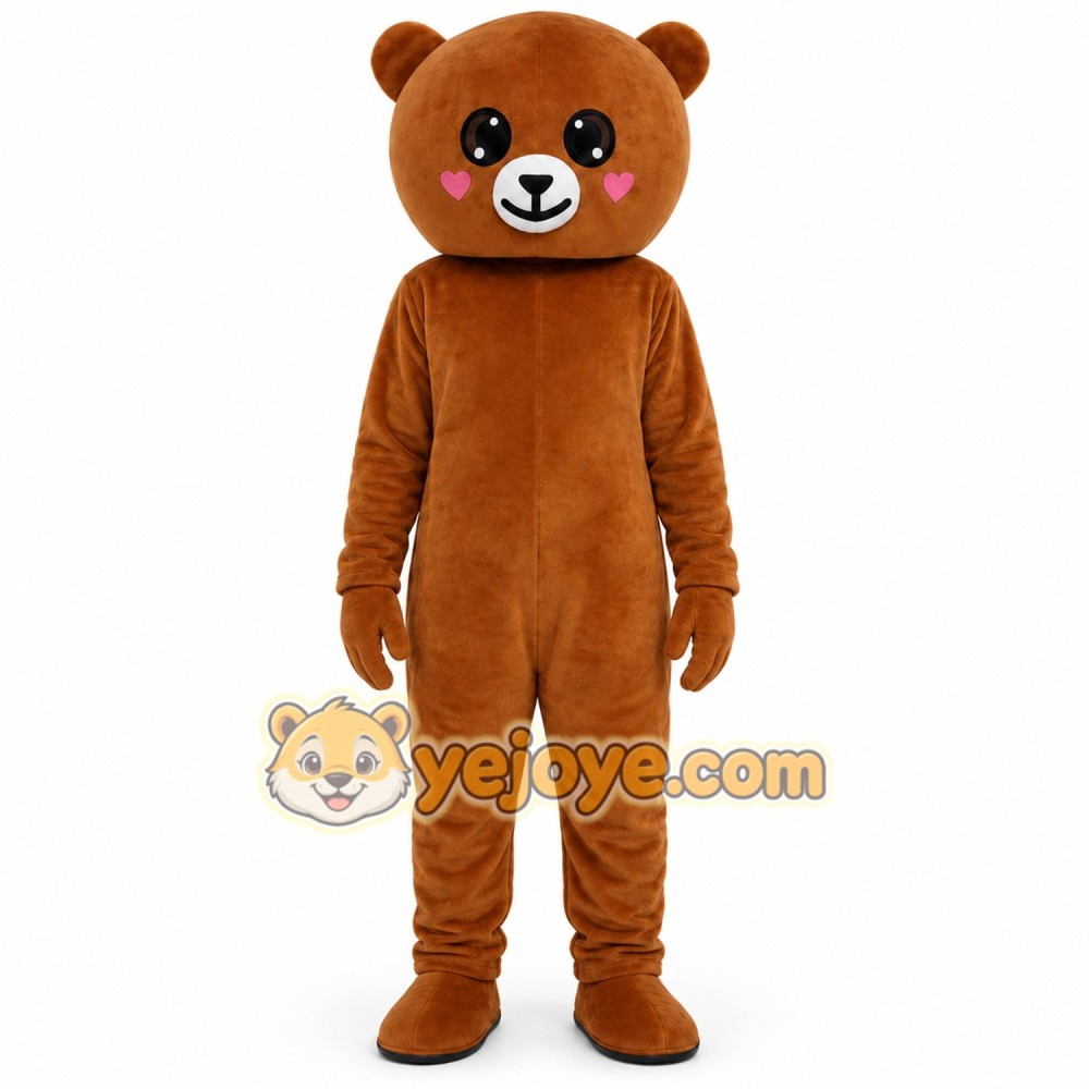 Brown Bear Cartoon Costume Performance Headgear Mascot Brown Bear Cartoon Costume Performance Headgear Mascot
