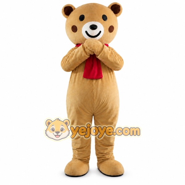 Brown Bear Cartoon Mascot Costume