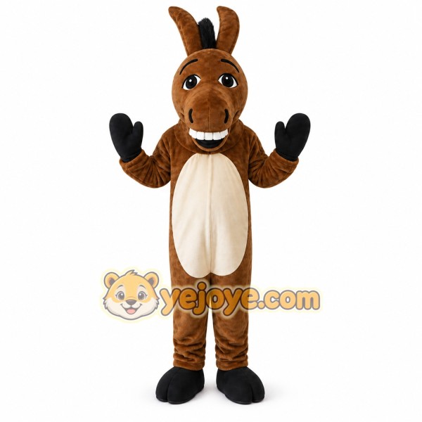 Brown Donkey Mascot Costume