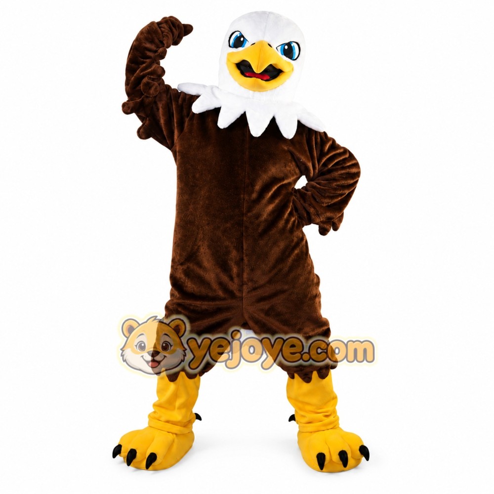 Brown Eagle Bird Cartoon Mascot Costume Brown Eagle Bird Cartoon Mascot Costume