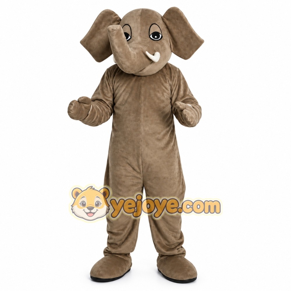 Brown Elephant Mascot Costume Brown Elephant Mascot Costume