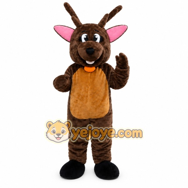 Brown Fur Deer Mascot Costume