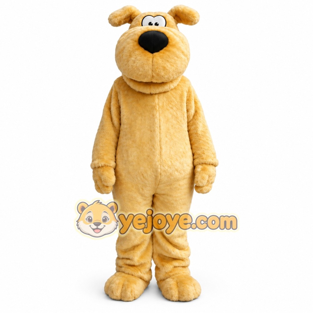 Brown Furry Dog Snocrates Adult Mascot Costume