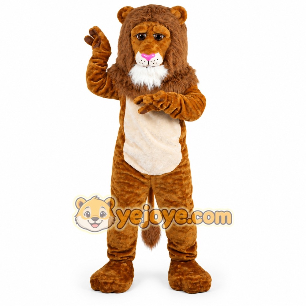 Brown Lion Cartoon Mascot Costume Brown Lion Cartoon Mascot Costume