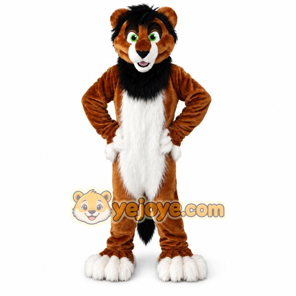 Brown Lion Mascot Costume
