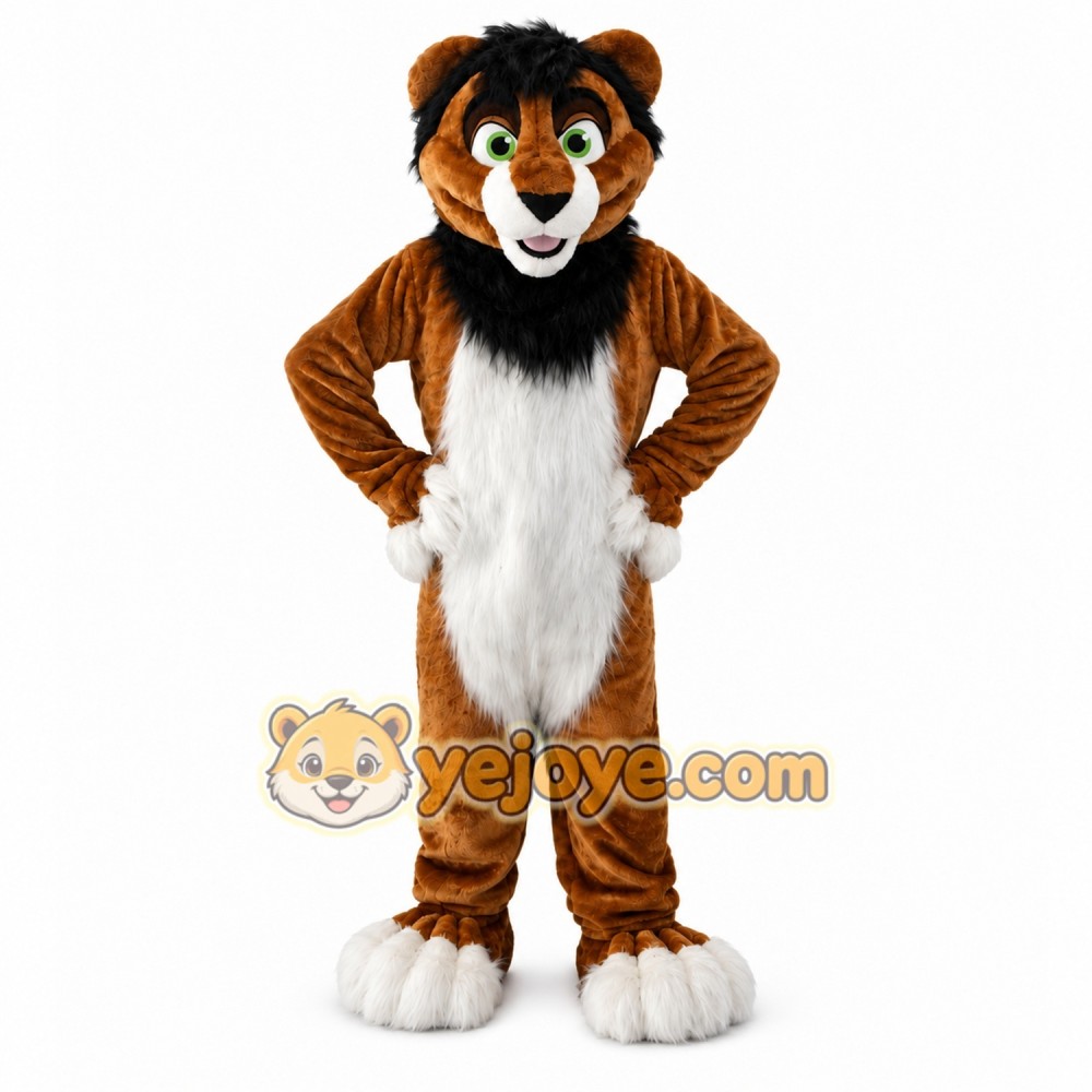 Brown Lion Mascot Costume