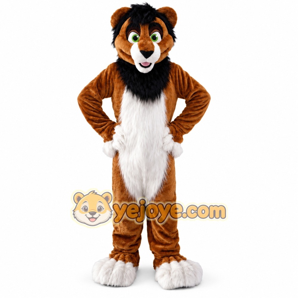 Brown Lion Mascot Costume