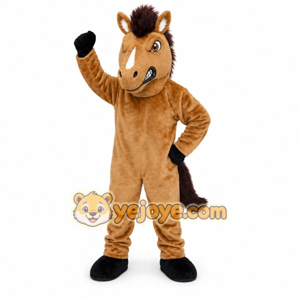 Brown Mustang Horse Mascot Costume