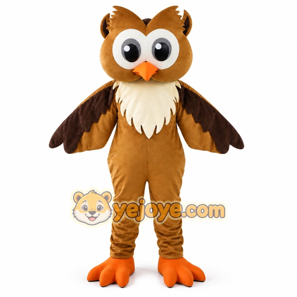 Brown Owl Mascot Costume for Adult Brown Owl Mascot Costume for Adult