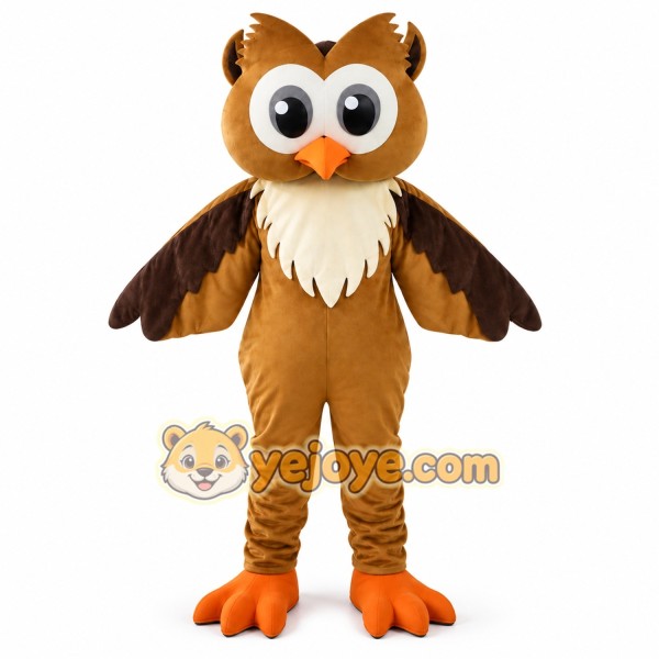 Brown Owl Mascot Costume for Adult