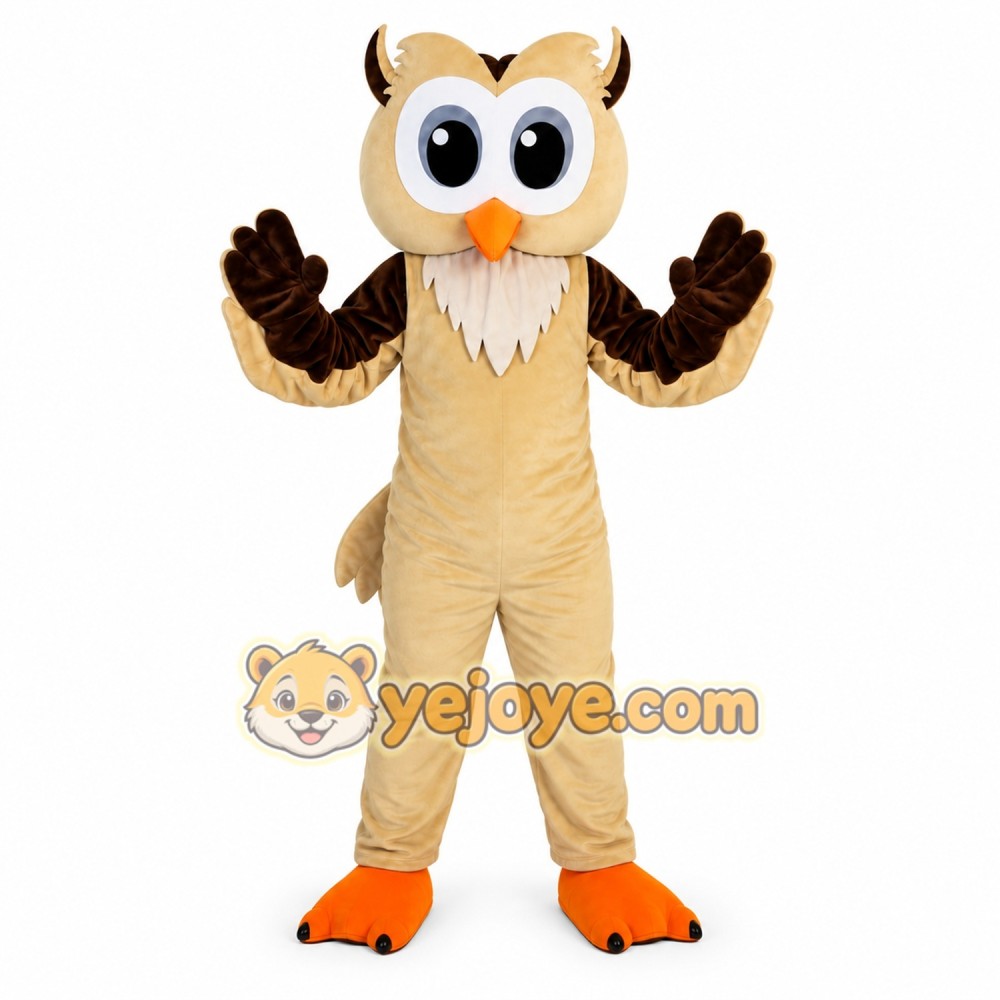 Brown Owl Mascot Costume Brown Owl Mascot Costume