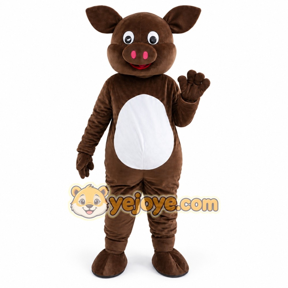 Brown Pig Mascot Costume Brown Pig Mascot Costume