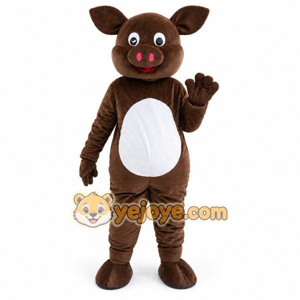 Brown Pig Mascot Costume