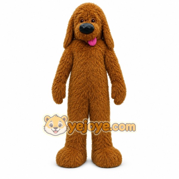 Brown Poodle Dog Mascot Costume Brown Poodle Dog Mascot Costume