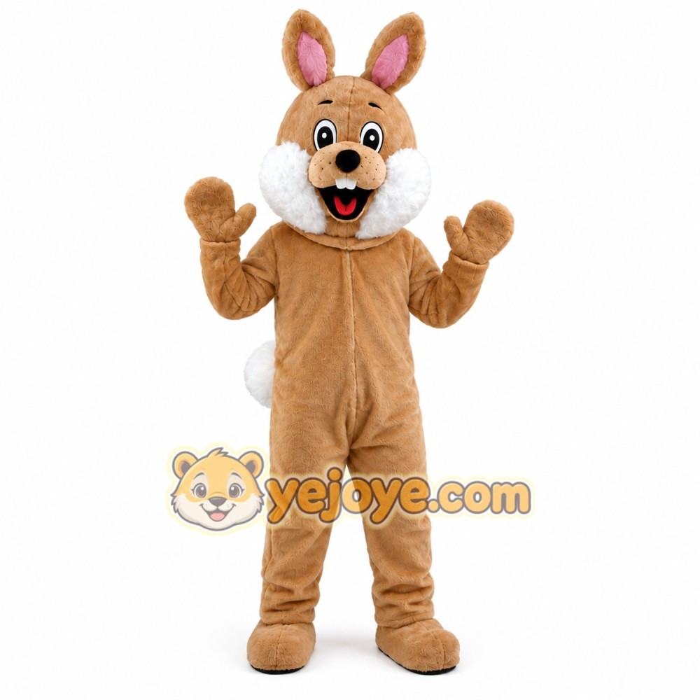 Brown Rabbit Mascot Costume Brown Rabbit Mascot Costume