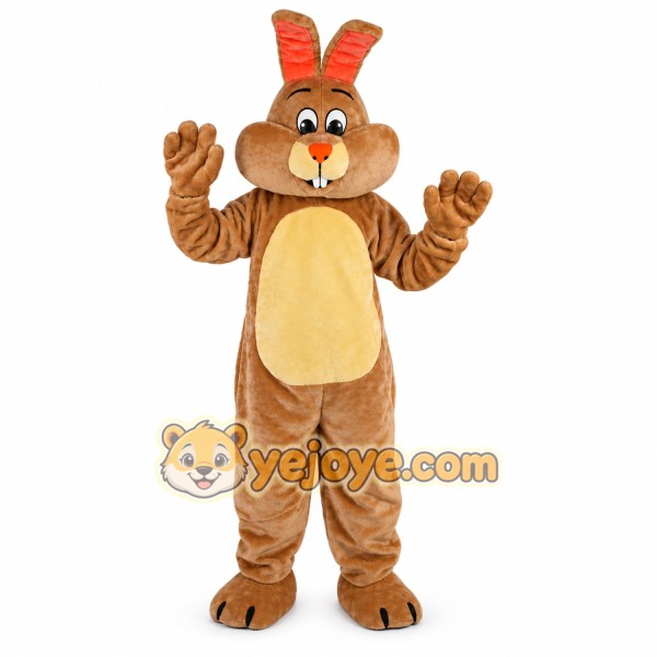 Brown Rabbit Cartoon Mascot Costume Brown Rabbit Cartoon Mascot Costume