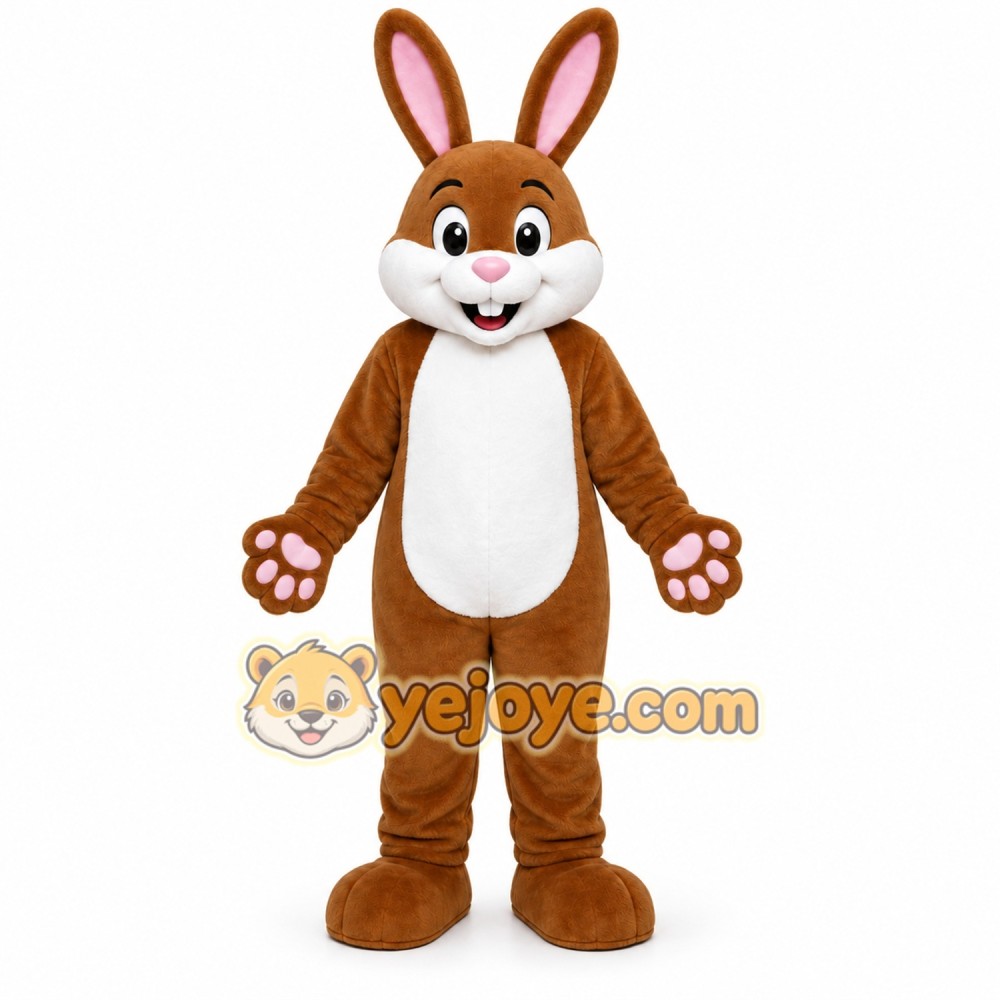 Brown Rabbit Mascot Costume Brown Rabbit Mascot Costume