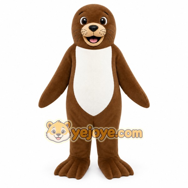 Brown Sea Lion Mascot Costume