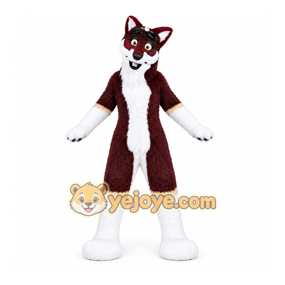 Brown Wolf Mascot Costume Brown Wolf Mascot Costume