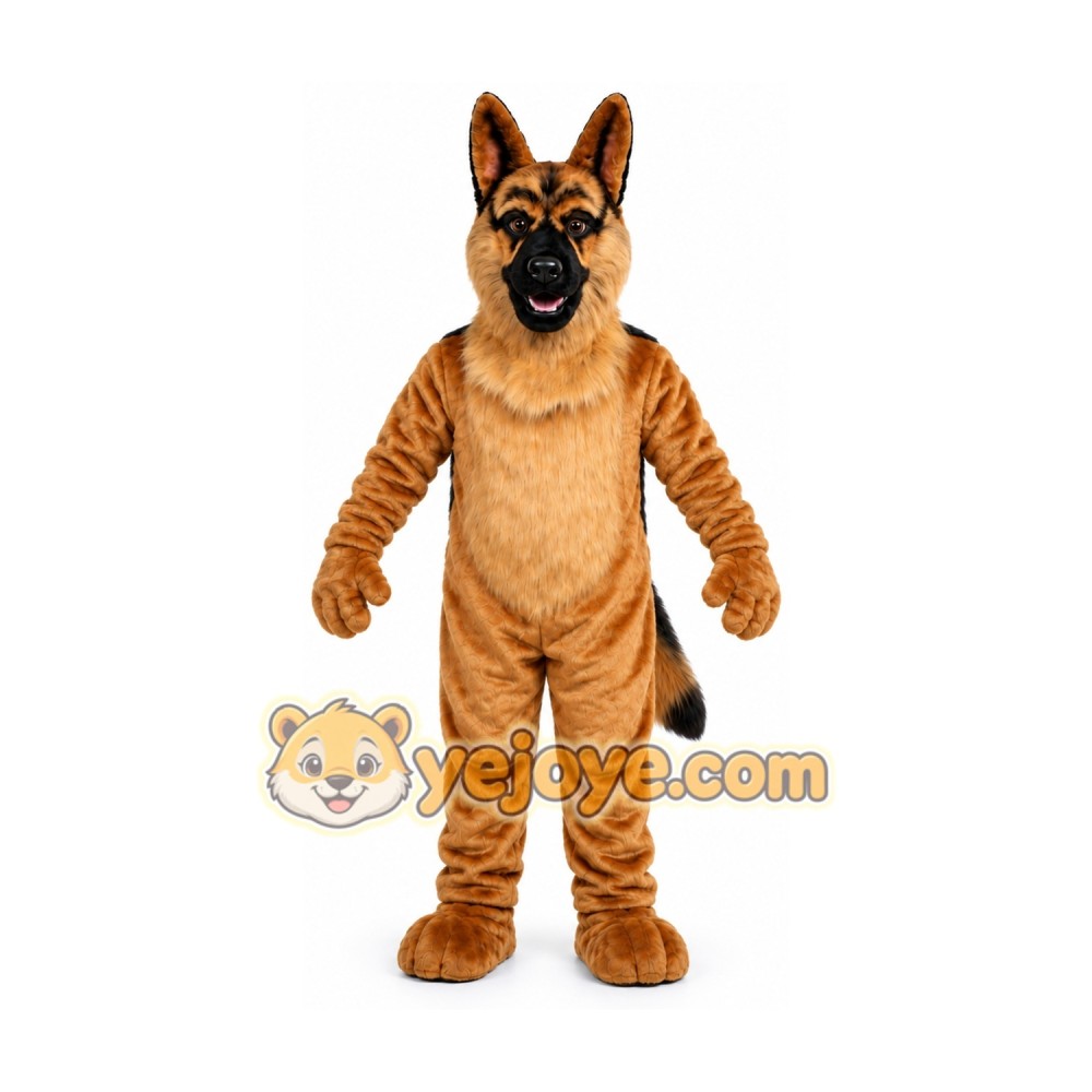 Black and Tan Dog Mascot Costume Black and Tan Dog Mascot Costume