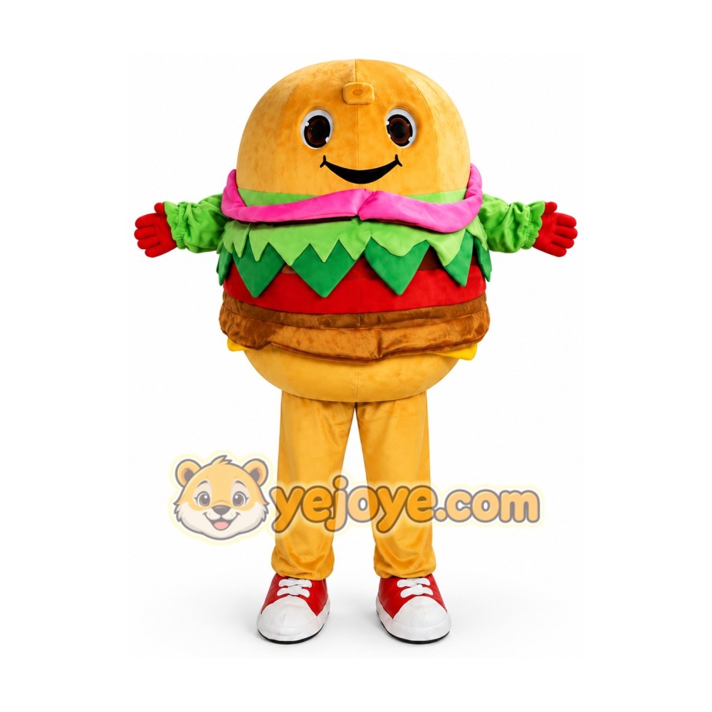 Burgers Hamburger Mascot Costume Burgers Hamburger Mascot Costume