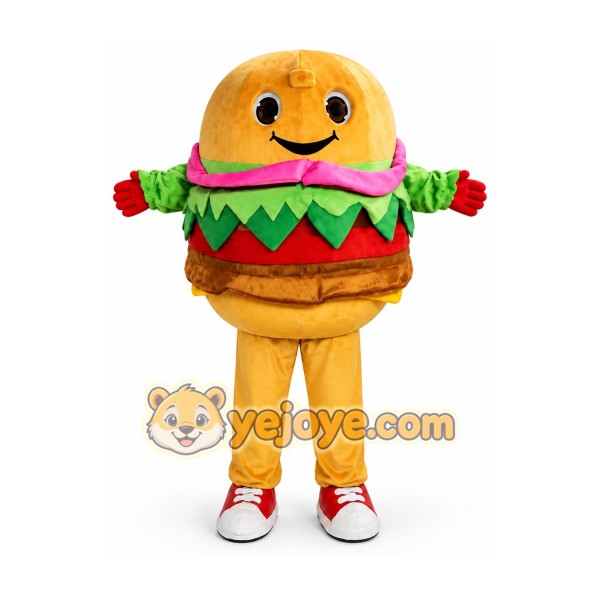Burgers Hamburger Mascot Costume Burgers Hamburger Mascot Costume