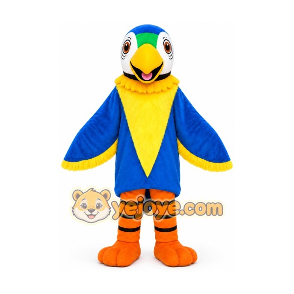 Carnival Blue Parrot Adults Mascot Costume Carnival Blue Parrot Adults Mascot Costume