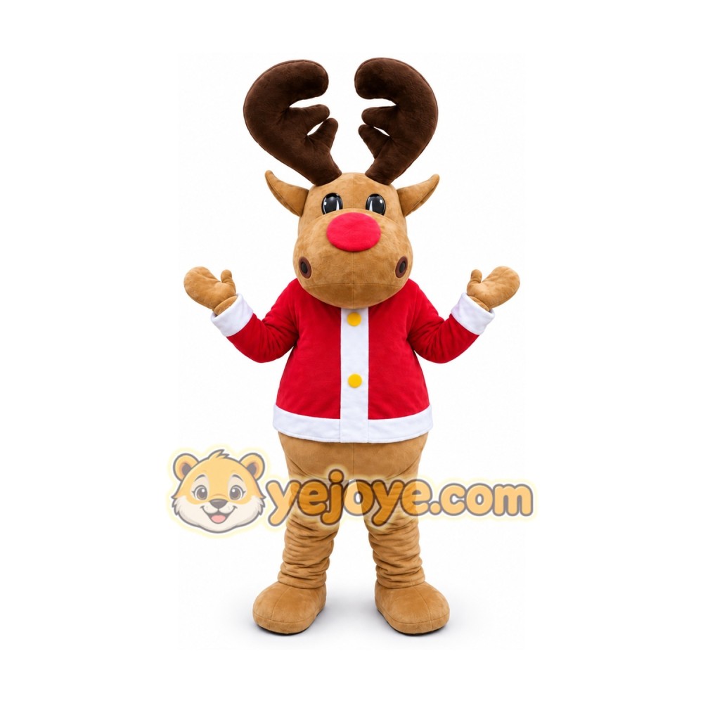 Carnival Happy Deer Cartoon Mascot Costume Carnival Happy Deer Cartoon Mascot Costume