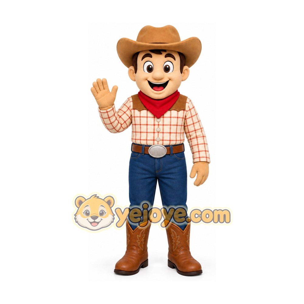 Cartoon Cowboy Mascot Costume Cartoon Cowboy Mascot Costume