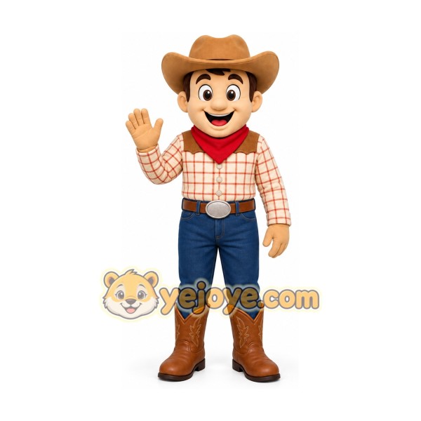 Cartoon Cowboy Mascot Costume